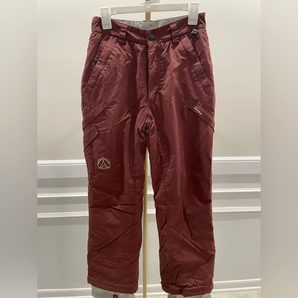 Men's Section Ski or Snowboarding Burgundy Pants Size Small